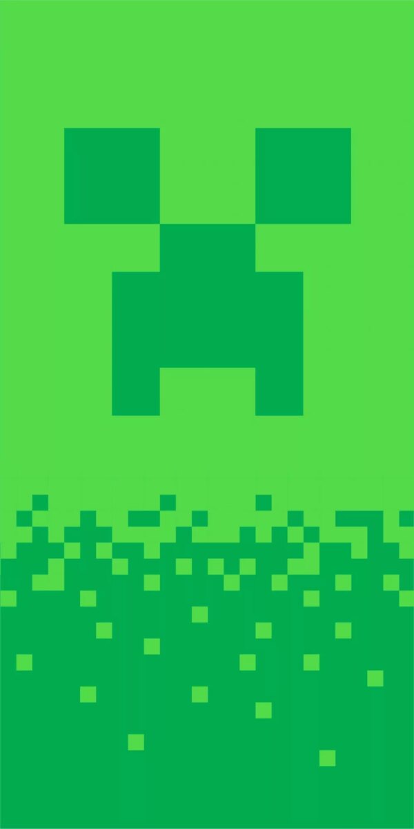 Minecraft strandlaken Creeper groen 70 x 140 cm
