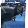 World of Dinosaurs dekbedovertrek blauw 140 x 200 cm polyester