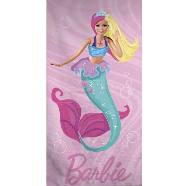 Barbie strandlaken Zeemeermin 70 x 140 cm