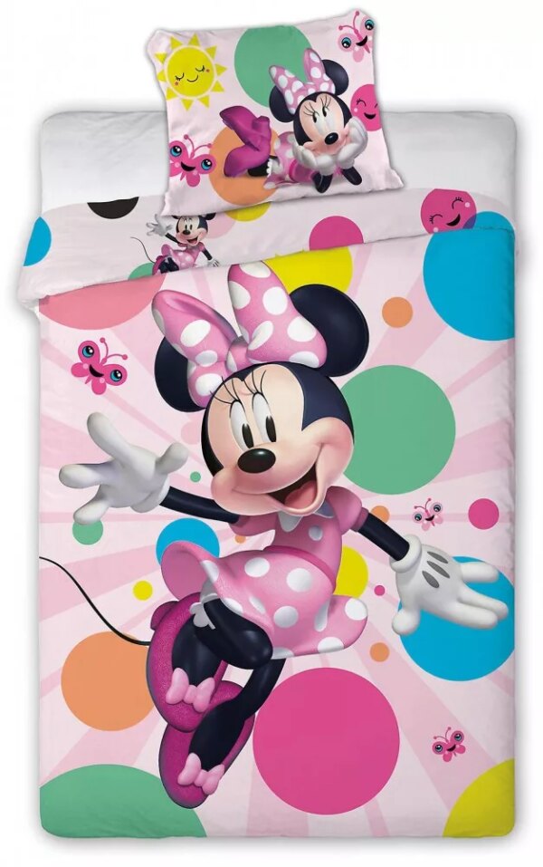 Minnie Mouse Dekbedovertrek - Happy 140 x 200 cm