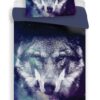 Wolf dekbedovertrek 140 x 200 cm - 70 x 90 cm - polyester