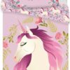 Unicorn Dekbedovertrek Flowers - Eenpersoons - 140 x 200 cm - Katoen