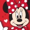 Minnie Mouse strandlaken Rood 70 x 140 cm